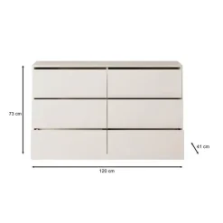 Meubella - Ladekast Gideon - Beige - 120 cm