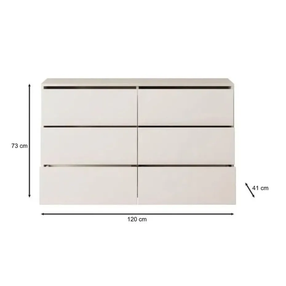 Meubella - Ladekast Gideon - Beige - 120 cm