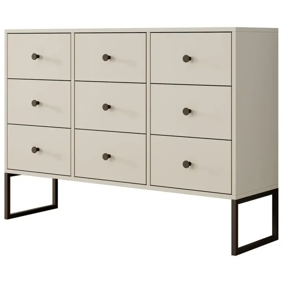 Meubella - Ladekast Lyndall - Beige - 115 cm