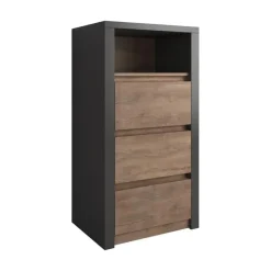 Meubella - Ladekast Monaco - Eiken - Grijs - 50 cm