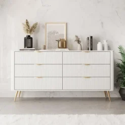 Meubella - Lima - Ladekast - Wit - 163 cm