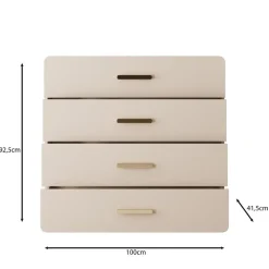 Meubella - Luzon - Ladekast - Beige - 100x44x92 cm