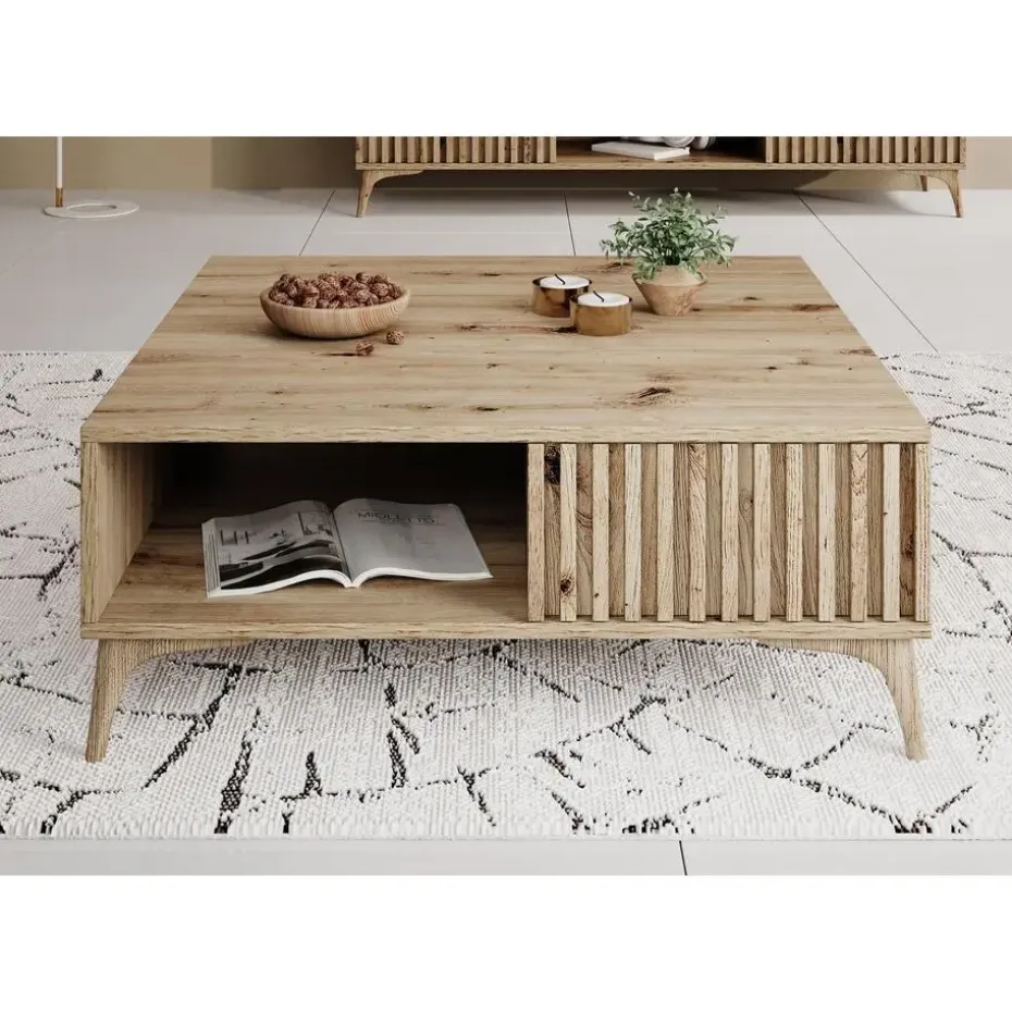 Meubella - Salontafel Evy - Eiken - 80 cm