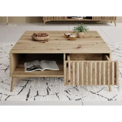 Meubella - Salontafel Evy - Eiken - 80 cm