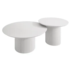 Meubella - Salontafel Mixx - Wit - Set van 2