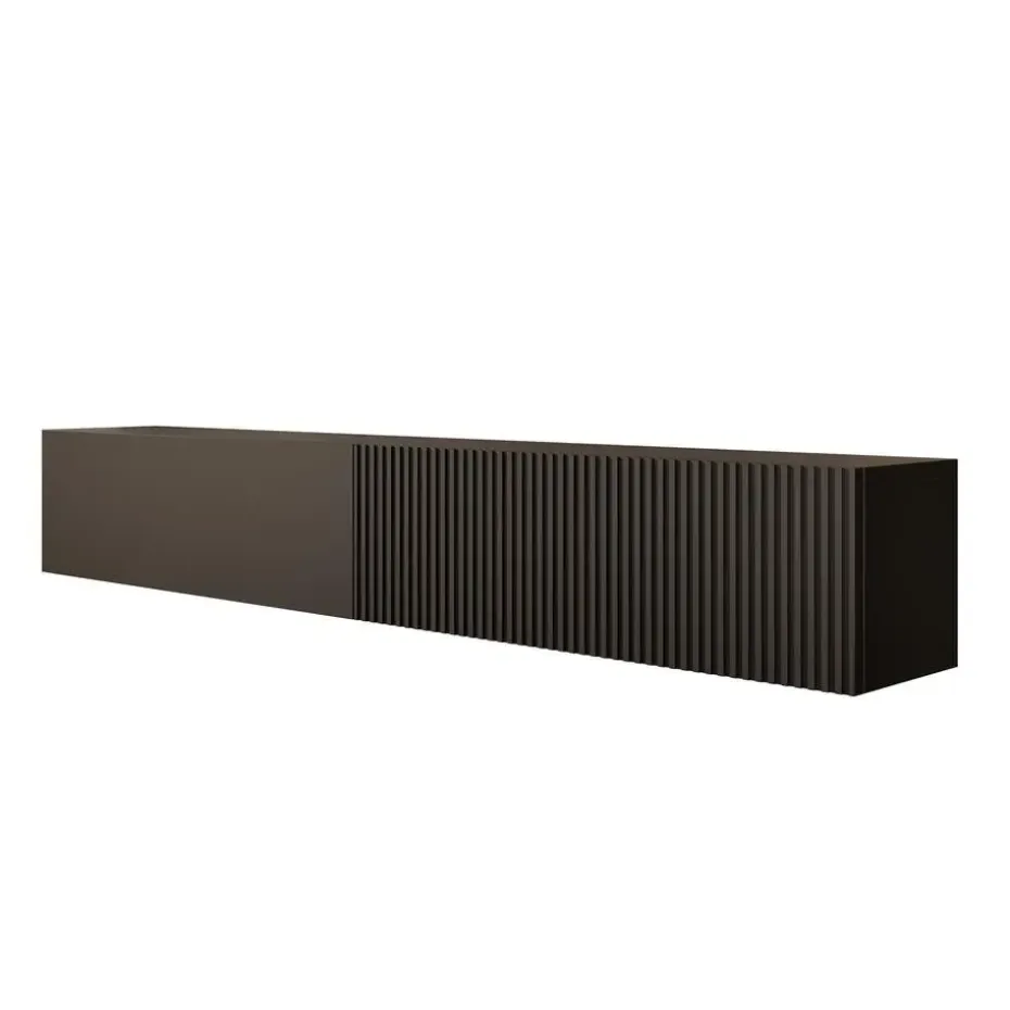 Meubella - TV-Meubel Caius - Zwart - 200 cm