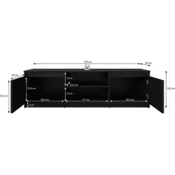 Meubella - TV-Meubel Diaz - Eiken - 120 cm