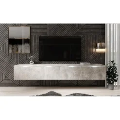 Meubella - TV-Meubel Dixon - Betonlook - 180 cm