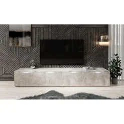 Meubella - TV-Meubel Dixon - Betonlook - 180 cm