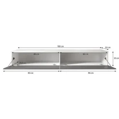 Meubella - TV-Meubel Dixon - Betonlook - 180 cm