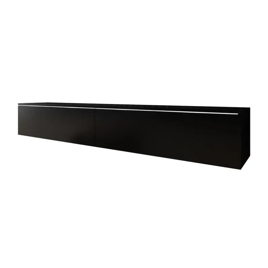 Meubella - TV-Meubel Dixon - Mat Zwart - 180 cm