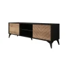 Meubella - TV-Meubel Dolores - Eiken - Zwart - 153 cm