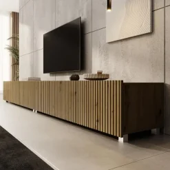 Meubella - TV-Meubel Kenderes - Eiken - 300 cm