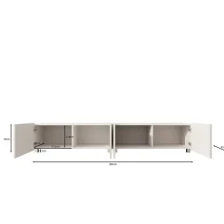 Meubella - TV-Meubel Kenderes - Eiken - 200 cm