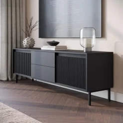 Meubella - TV-Meubel Orvana 2 - Zwart - 174 cm