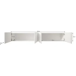 Meubella - TV-Meubel Pepinos - Wit - 200 cm