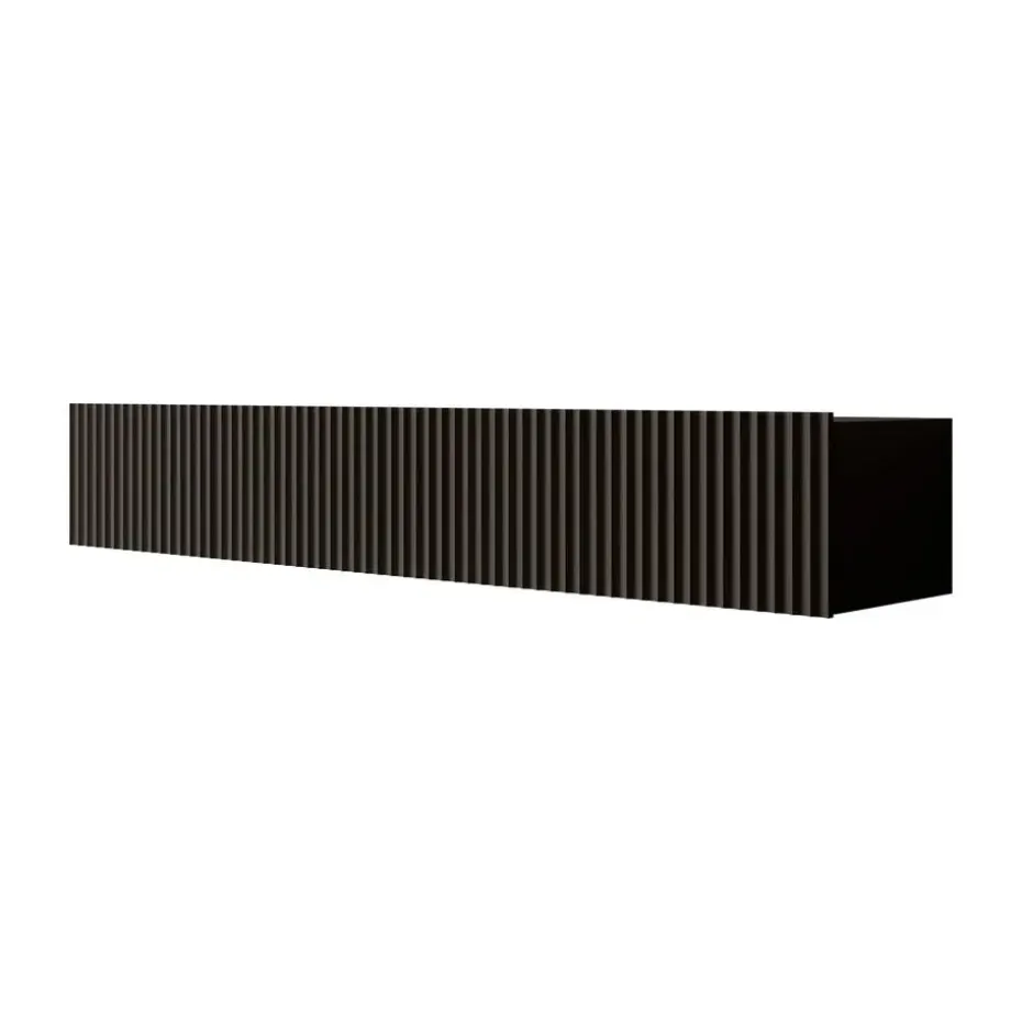 Meubella - TV-Meubel Pepinos - Mat zwart - 200 cm