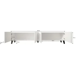 Meubella - TV-Meubel Pepinos 2 - Wit - 200 cm