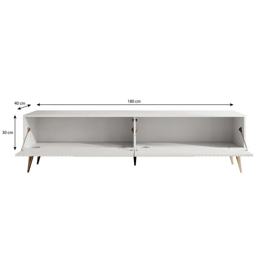 Meubella - TV-Meubel Winq 2 - Wit - 180 cm