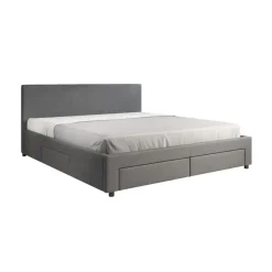 Meubella - Tweepersoonsbed Suente - Grijs - 180x200 cm