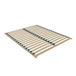 Meubella - Tweepersoonsbed Excalibur - Beige teddystof - 140x200 cm
