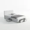 Meubella - Tweepersoonsbed Milo - Wit - 140x200 cm