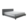 Meubella - Tweepersoonsbed George - Grijs - Stof - 160x200 cm