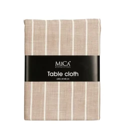 Mica Decorations Alivo Tafelkleed - L250 x B140 cm - Beige, Wit