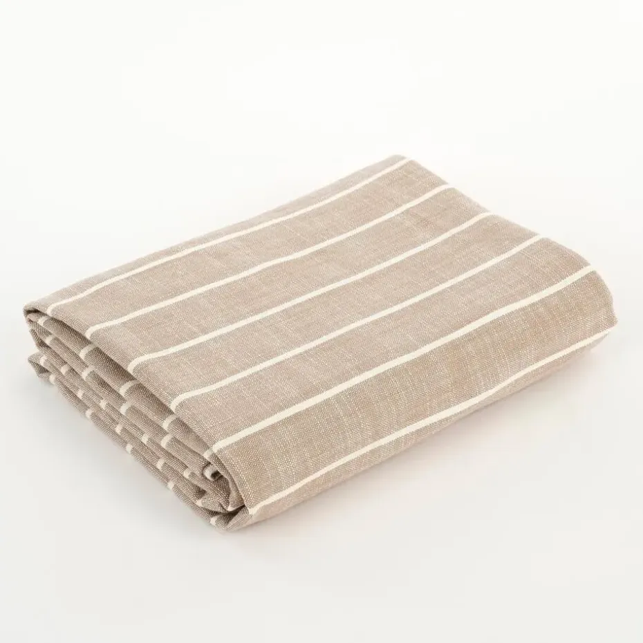 Mica Decorations Alivo Tafelkleed - L250 x B140 cm - Beige, Wit