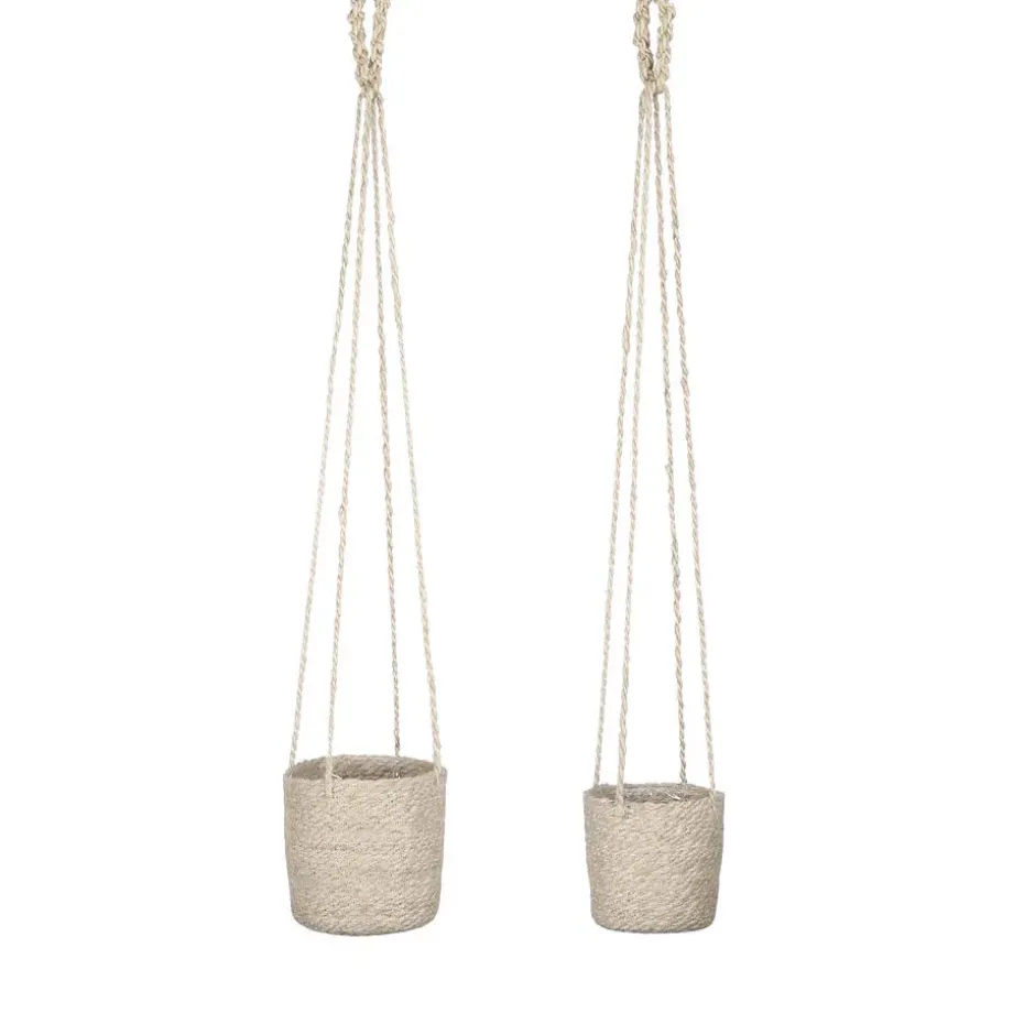Mica Decorations Atlantic Mand voor Planten Set van 2 - Ø16 cm - Crème
