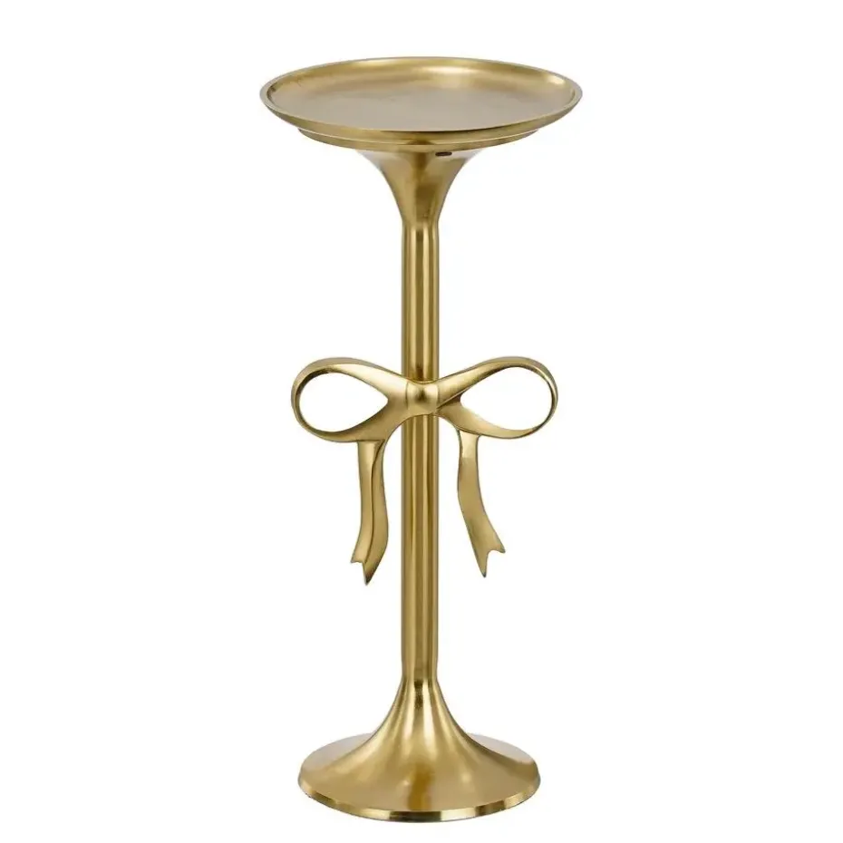 Mica Decorations Bijzettafel - H57 x Ø25 cm - Gerecycled Aluminium - Goud
