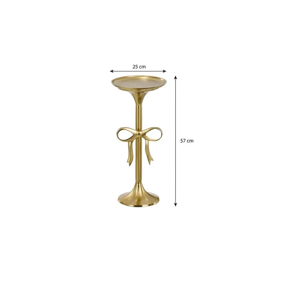 Mica Decorations Bijzettafel - H57 x Ø25 cm - Gerecycled Aluminium - Goud