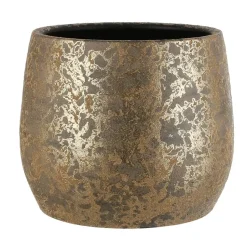 Mica Decorations Bloempot - goudkleurig - keramiek - 25 cm