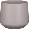 Mica Decorations Bloempot - taupe - mat - keramiek - 15 x 14 cm