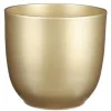 Mica Decorations Bloempot - goudkleurig - keramiek - 25 x 23 cm