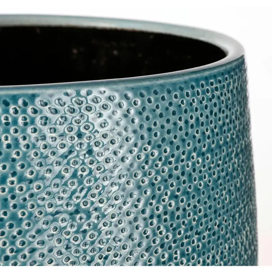 Mica Decorations Bloempot - midnight blauw - keramiek - 25 x 20 cm