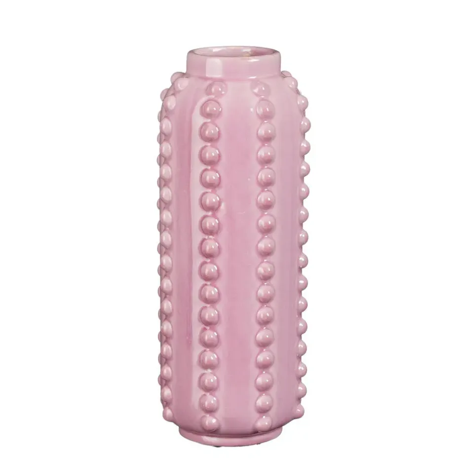 Mica Decorations Boaz Vaas - H30 x Ø11 cm - Keramiek - Roze