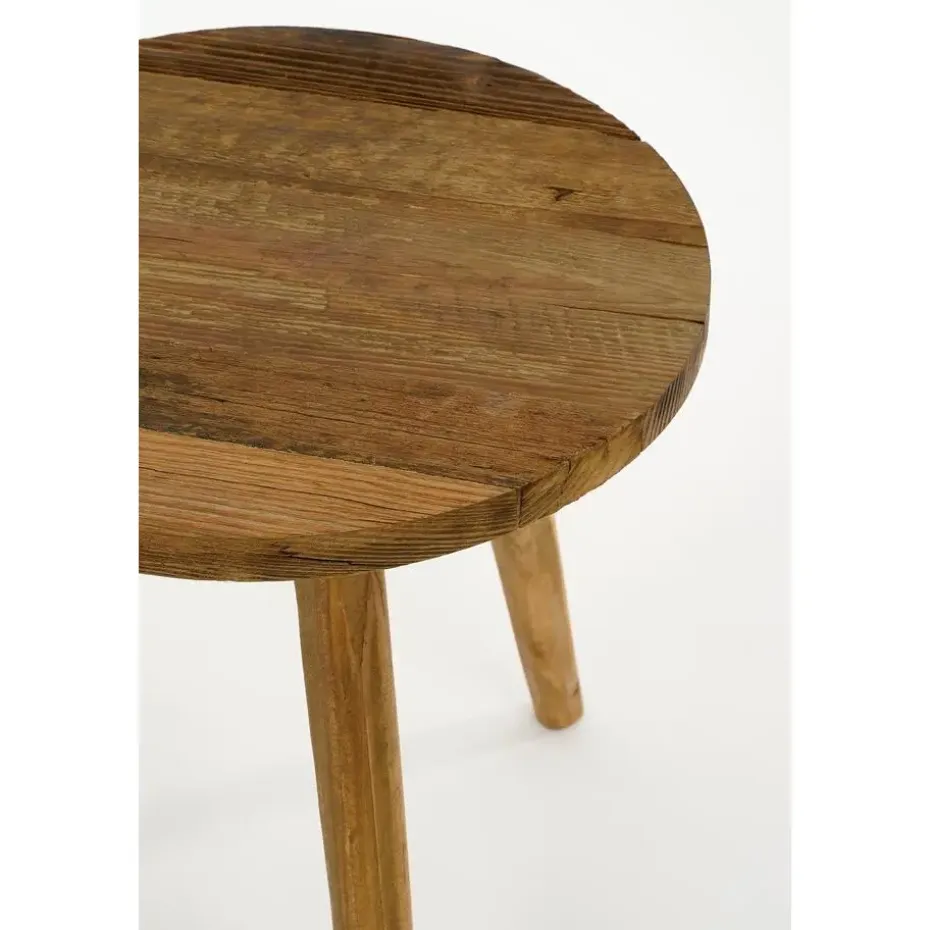 Mica Decorations Bold Bijzettafel - Ø26 cm - Gerecycled Hout - Bruin