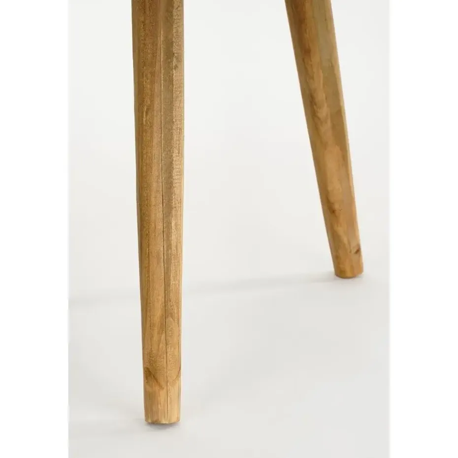 Mica Decorations Bold Bijzettafel - Ø26 cm - Gerecycled Hout - Bruin
