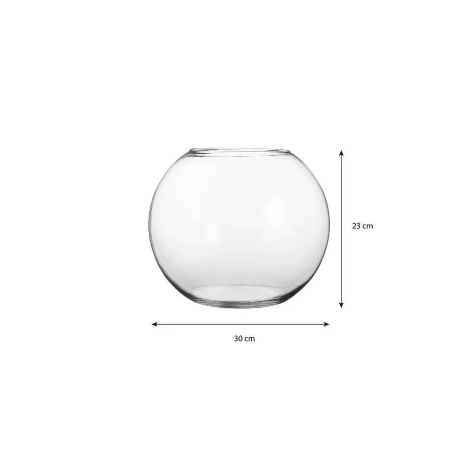 Mica Decorations Bolvaas - kom - transparant - glas - 23 x 30 cm