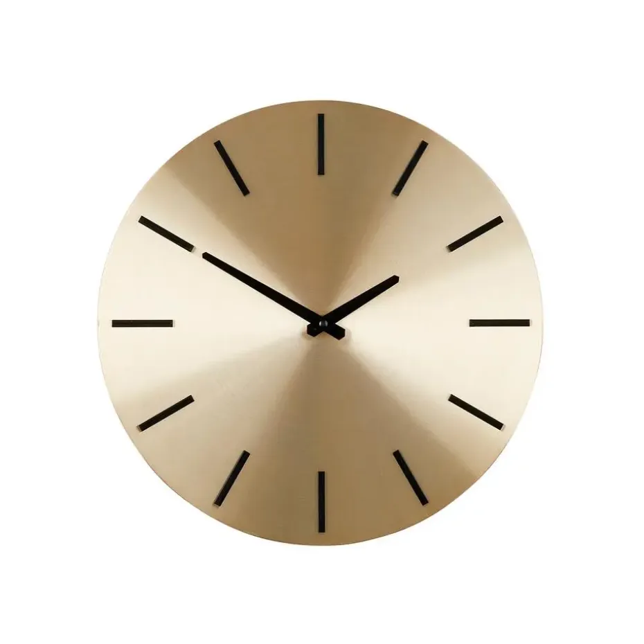 Mica Decorations Brixen Wandklok - Ø35,5 cm - Goud