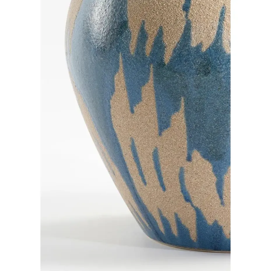 Mica Decorations Caldo Vaas - L28 x B28 x H36 cm - Donkerblauw
