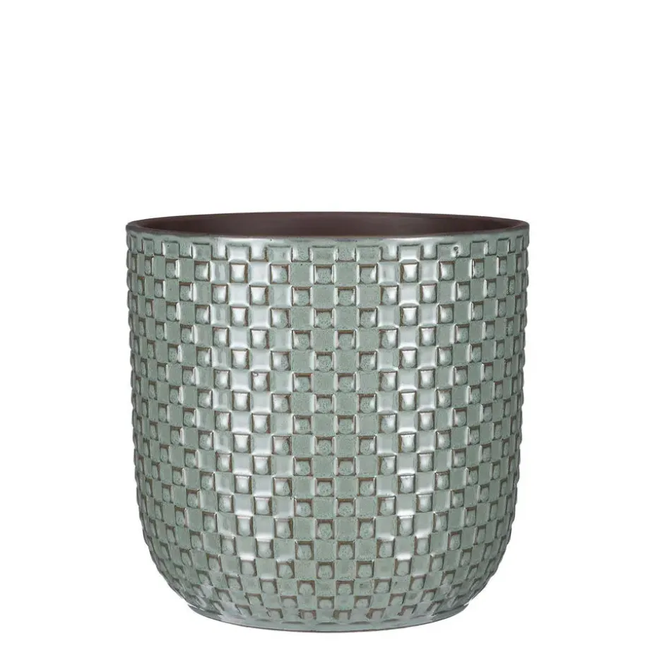 Mica Decorations Daan Bloempot - H20,5 x Ø21,5 cm - Groen