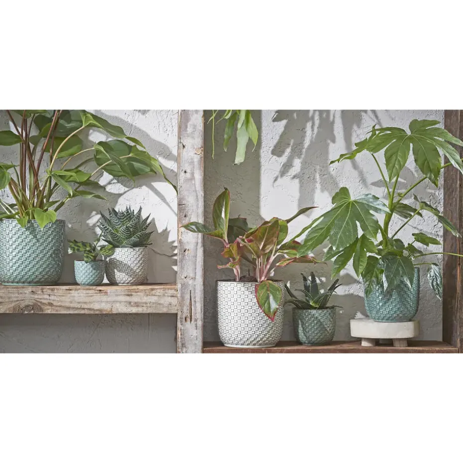 Mica Decorations Daan Bloempot - H17,5 x Ø19 cm - Wit