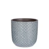 Mica Decorations Daan Bloempot - H17,5 x Ø19 cm - Blauw