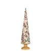 Mica Decorations Decoratie Kerstboom - H55 x Ø12 cm - Mangohout - Rood