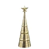 Mica Decorations Decoratie Kerstboom - H36 x Ø11 cm - Aluminium - Goud