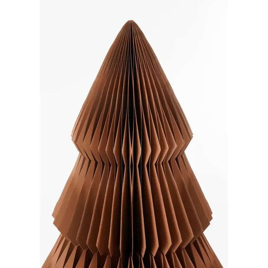 Mica Decorations Decoratie Kerstboom - H152 x Ø104 cm - Papier - Bruin
