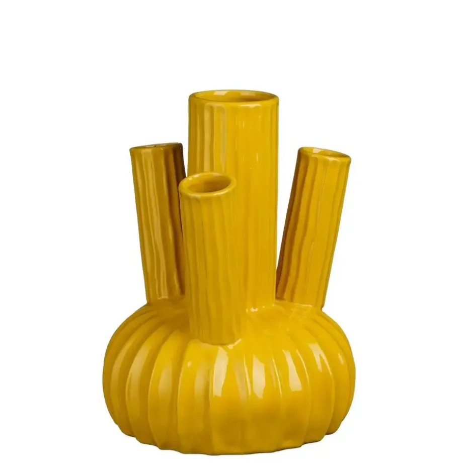 Mica Decorations Felipe Tulpenvaas - H27 x Ø20 cm - Keramiek - Geel
