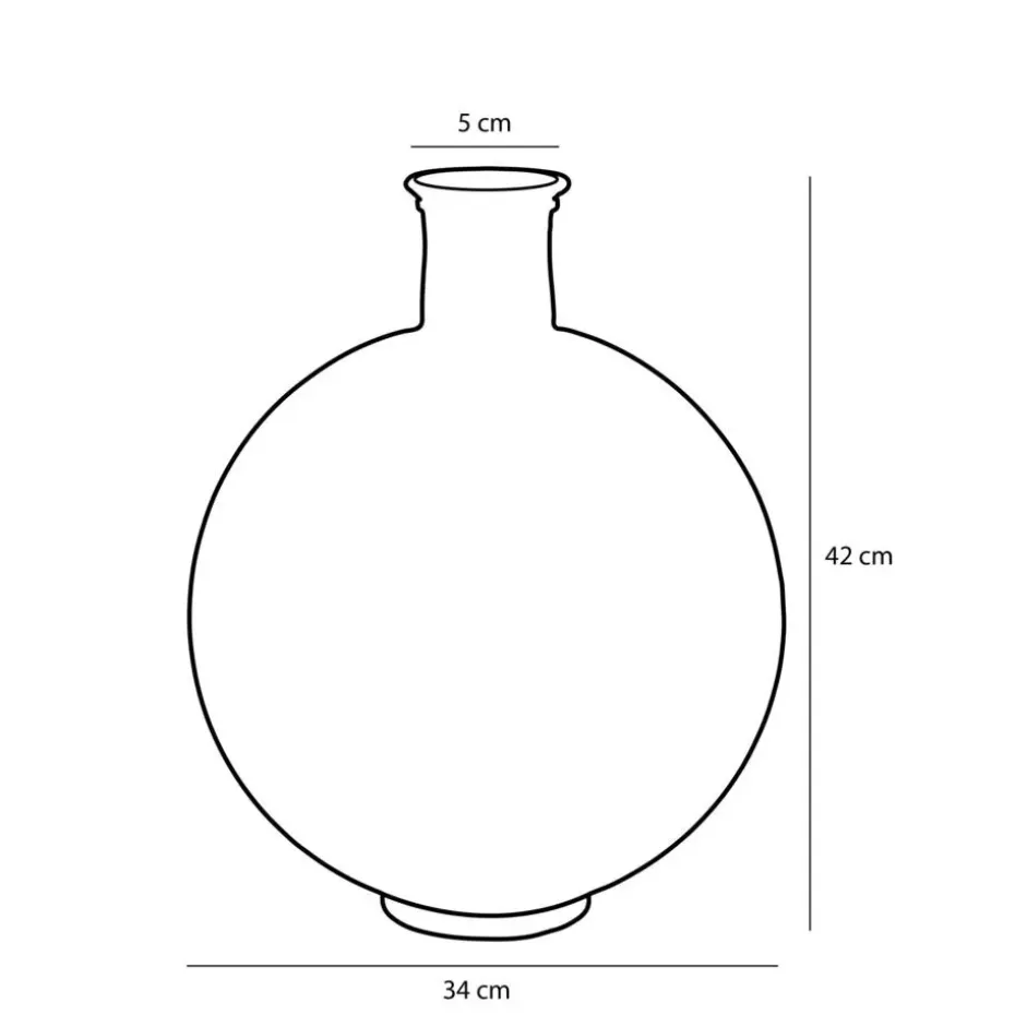 Mica Decorations Firenza Fles Vaas - H42 x Ø34 cm - Lichtroze